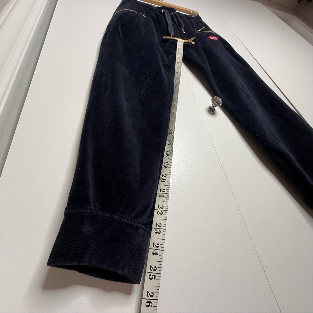 Zoe Karssen - Navy Velour Velvet Joggers - Kiss embroidered - XS - Picture 6 of 10